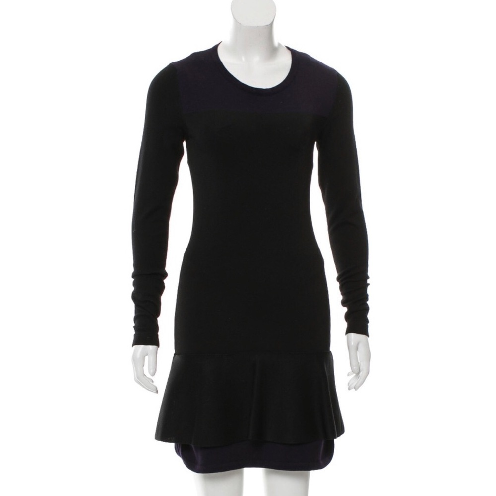 Isabel Marant Fluted Long Sleeve Sweater Dress